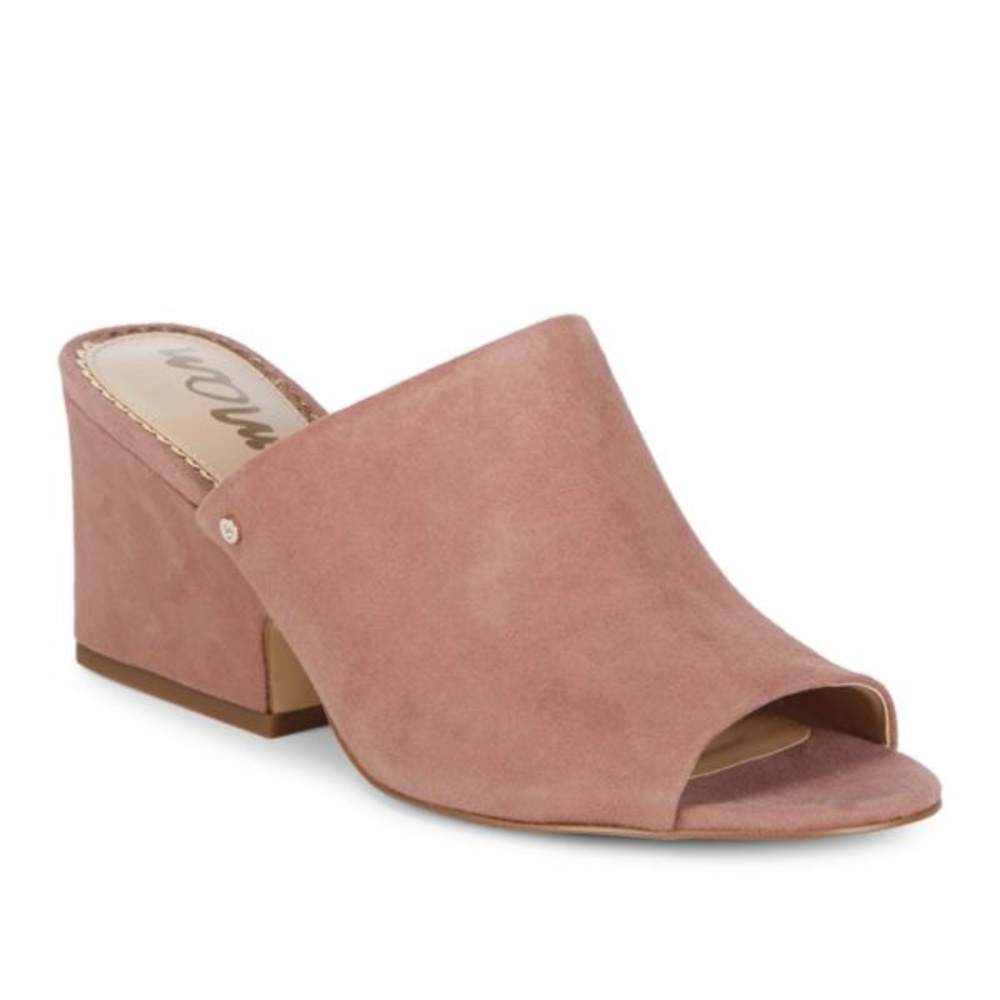 Sam Edelman Rheta Suede Block Heel Mules Size 8